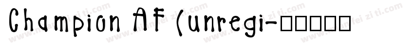Champion AF (unregi字体转换